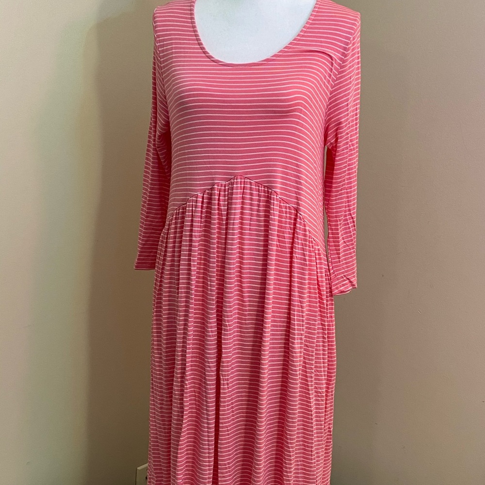Agnes and Dora coral and ivory striped dress!! NWT